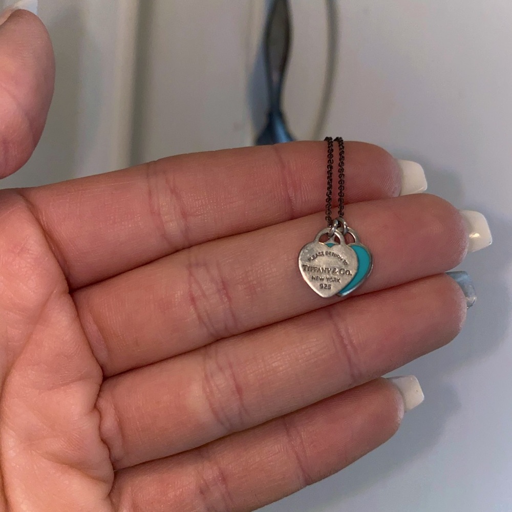 Tiffany Blue® Double Heart Tag Pendant
in Silver